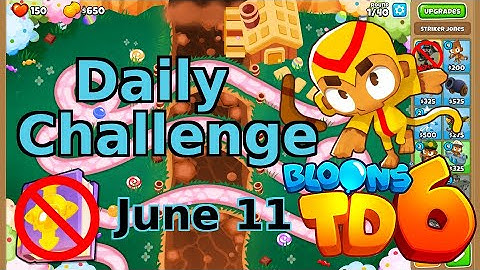 Bloons TD 6 Daily Challenge | Glass Bloons | No Hero No MK | June 11 2022