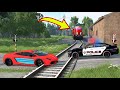 Cars vs Train Tracks - BeamNG Drive - 🔥 ULTIMATE Edition Compilation