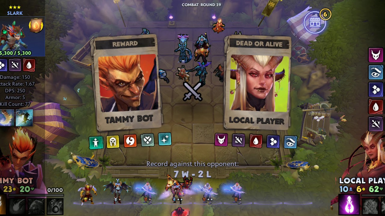 Dota Underlords | Bloodbound Assasins | versus hardcore AI | INSANE SLARK | Dota underlords is dead.