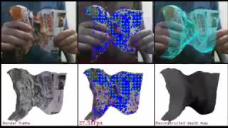 Celebrity Live demo of 3D object tracking/Shape-from-Template with a crumpling surface Profile