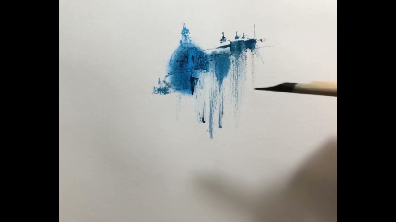 India Ink Minimalist Landscape 