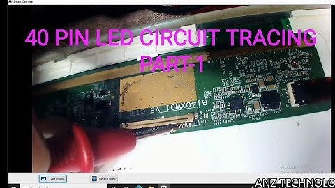 LAPTOP LED SCREEN (40 PIN) CIRCUIT TRACING & TESTING POINTS PART-1