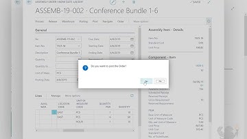 Guide To Create Assembly Orders with the Assemble-to-Stock Policy in Dynamics 365 Business Central
