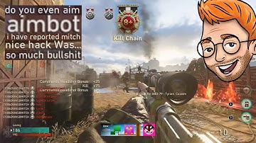 "Blatant Aimbot... REPORT HIM!" COD WW2 Sniping