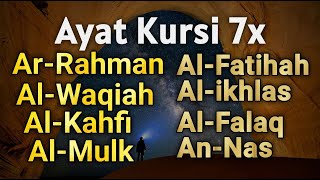 Ayat Kursi 7x, Yasin, Ar Rahman, Al Waqiah, Al Mulk, Al Kahfi, Al Fatihah, Ikhlas, An Nas,falaq