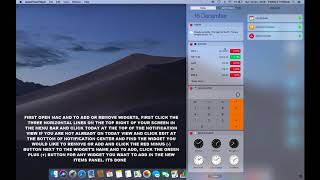 HOW TO ADD OR REMOVE WIDGETS IN NOTIFICATION CENTER IN MAC OS MOJAVE screenshot 4