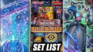 maze of millennia yugioh card list Maze of Millennia