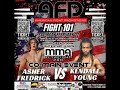 Kendale Young is 2-3 as a professional and fights out of Lexington, Kentucky.