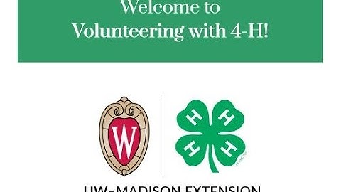 Welcome to  Volunteering with 4 H!