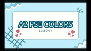A2 PSE Lesson 1