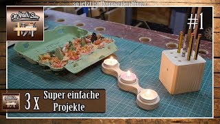 ⚠️ 3 Super einfache Projekte aus Holz / 1