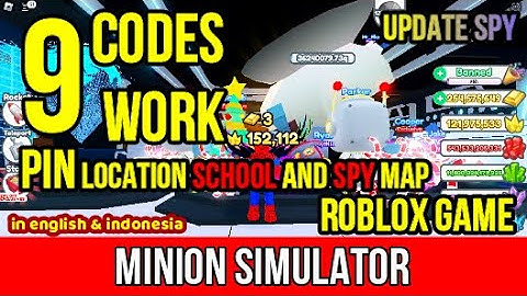 ALL CODES and PIN LOCATION SCHOOL AND SPY MAP in Minion Simulator ROBLOX Update