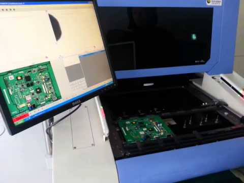 Dry running of Mirtec MV-3L desktop AOI - YouTube