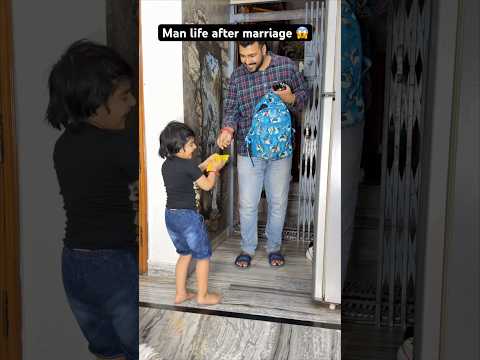 Man life after marriage 😱! #familyvlog #indianvlogger #funnyvideos #youtubeshorts
