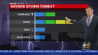 Severe Storm Threat, Temperature Drop Ahead