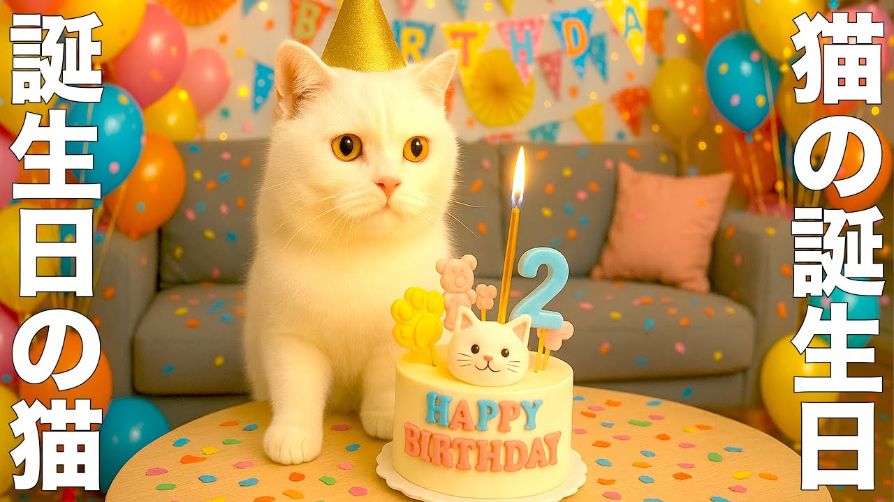 ⭐️かおちゃん♪⭐️ Birthday Cat [Dubbing] *It's D's real birthday. - YouTube