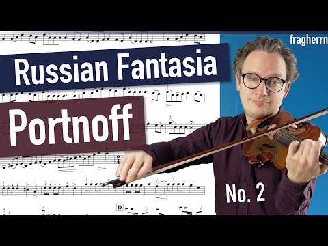 Portnoff Russian Fantasia No. 2 | Violin Sheet Music | Different Tempi | Piano Accompaniment