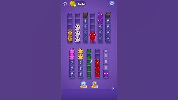Kitty Sort: Twisted Tails Level 51 | Funny Games