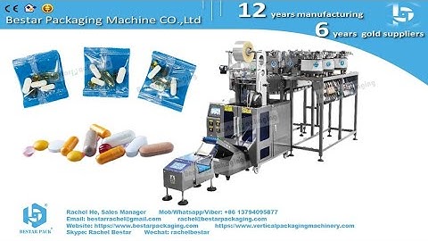 Pharma pills tablets counting packing sachet machine with checkweigher