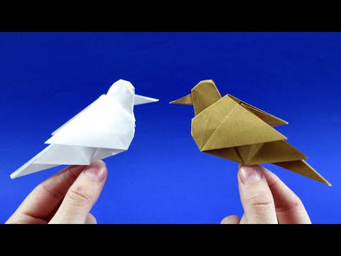 How to make a paper bird - Origami bird