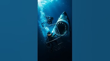 Shark Attack on Diver in the Cage 😱 #shorts #sharkattacks #viralshorts