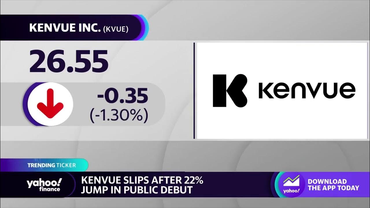 Kenvue stock slips on second day of trading YouTube