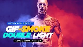 Gif Animated Smoke Double Lighting Photoshop Action