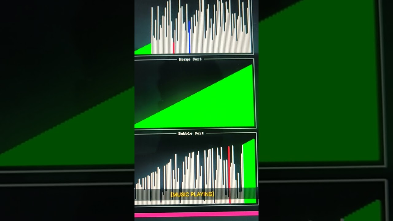 compare Bubble sort and merge sort #bubblesort #mergesort #sort #sorti