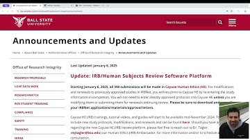 Modifying an IRBnet approved study in Cayuse HE