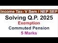 Commuted Pension Income Tax