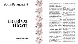 Kasr Nedi̇r? Edebiyat Lügati Tahir - Ül Mevlevi K Harfi