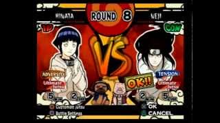 Naruto Ultimate Ninja 4 - Hinata vs TS \u0026 PTS Neji