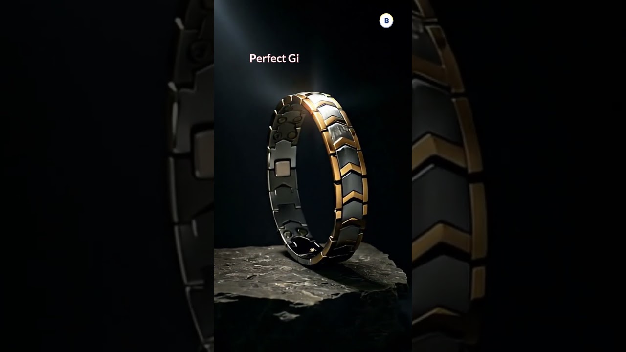 Gold & Silver Titanium Magnetic Bracelet ✨ Wellness Meets Style