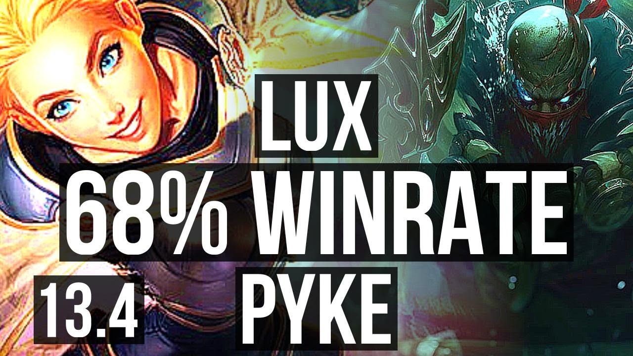 LUX & Xayah vs PYKE & Varus (SUP) | 4/0/7, 68% winrate | KR Diamond | 13.4