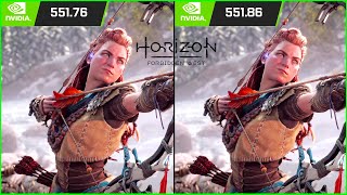 Forbidden west pc : Nvidia driver 551.76 vs. 551.86 comparison - RTX 4070