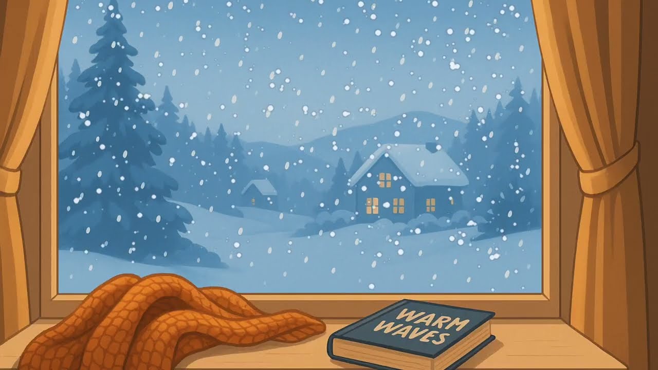 ✨ Cozy Christmas Window ❄️ 1 Hour of Relaxing Holiday Music & Snowy Ambience