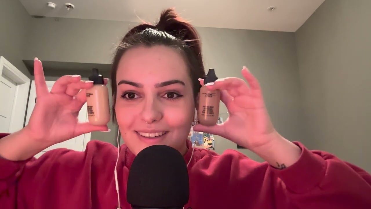 ASMR tapping on my makeup collection💄 (whisper ramble)