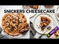 Baked Vegan Snickers Cheesecake (Only 10 Ingredients!)