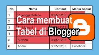 Cara Membuat Tabel Dalam Postingan Blog di Blogger