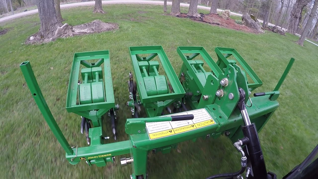 John Deere X748 Core Aerating the Lawn 20160507 YouTube