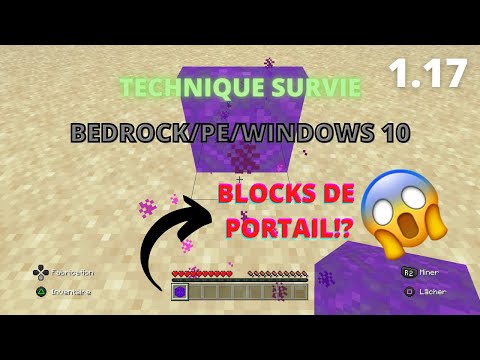 Glitch 1.17 - OBTENIR des BLOCKS de PORTAIL DU NETHER en SURVIE!? (BEDROCK/PE/WINDOWS 10)