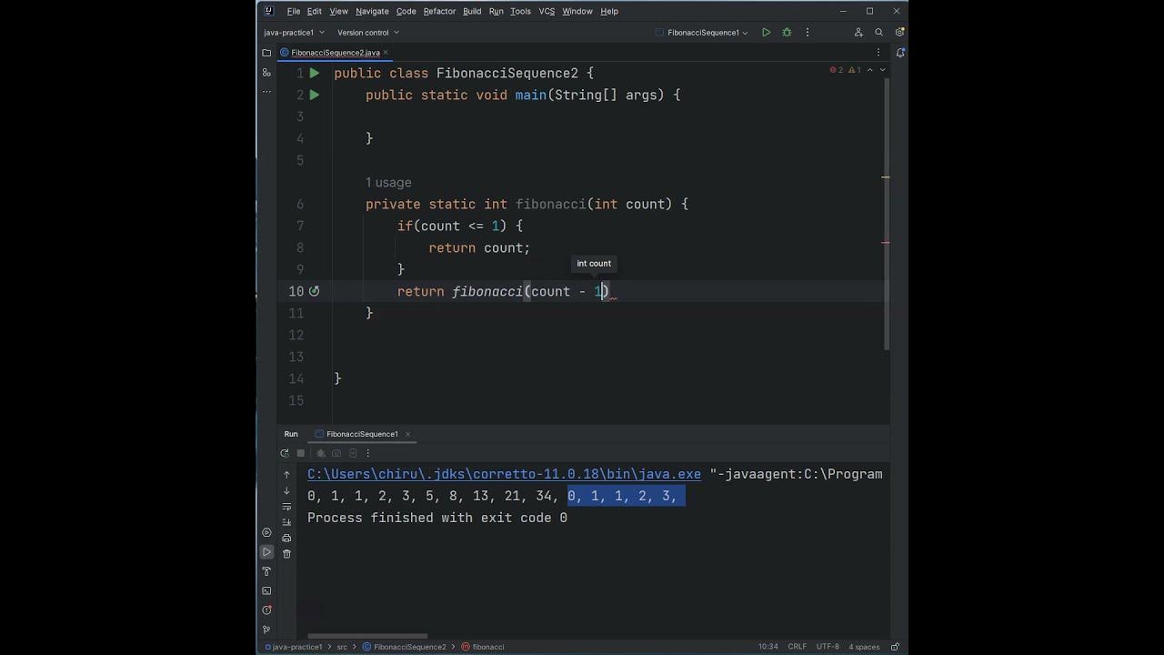 Fibonacci Sequence: Using Recursion In Java - YouTube