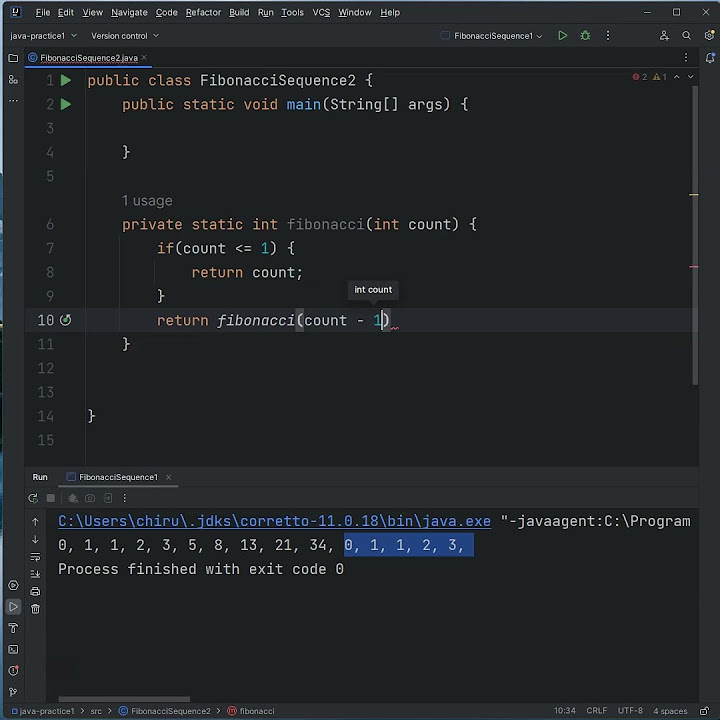 Fibonacci Sequence: Using Recursion In Java - YouTube