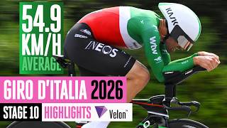 Record breaking Individual time trial 😲 | Giro d'Italia 2026 Stage 10 Highlights