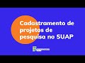 Cadastro de projetos de pesquisa no suap