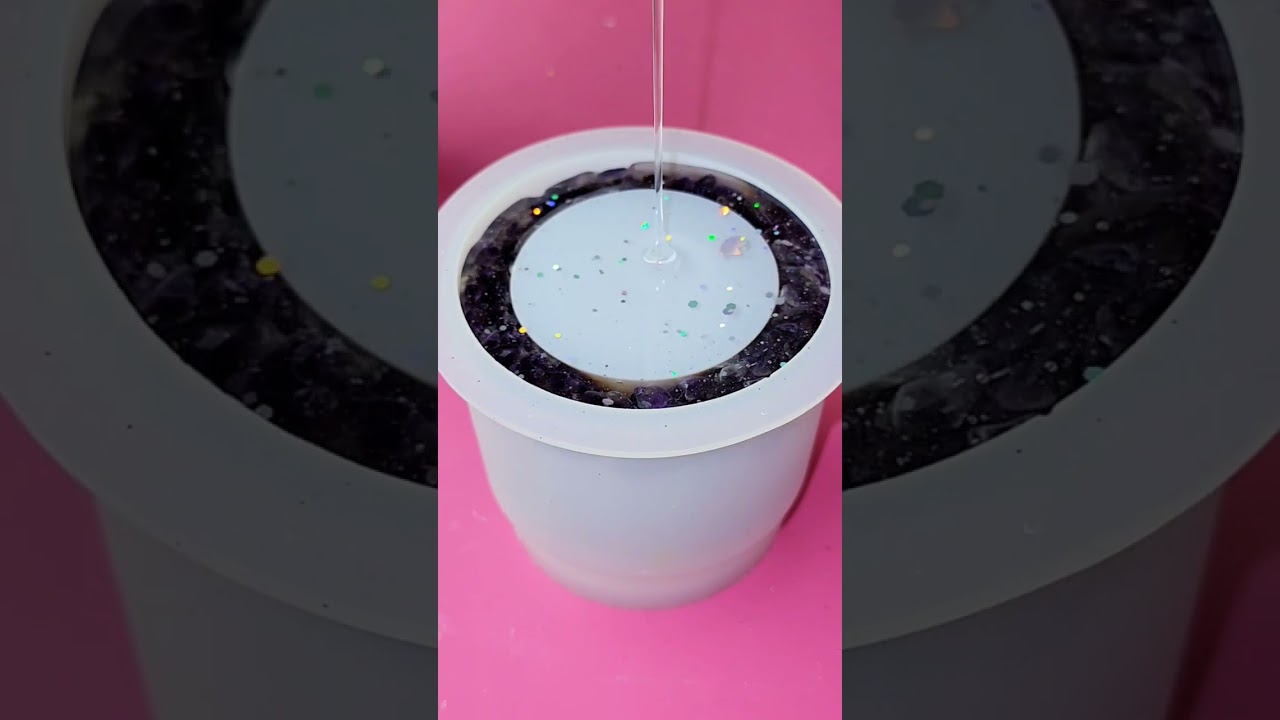 What crystals should I use next?? 🤩💜✨ - Resin Art Tutorial with Results - Amethyst 