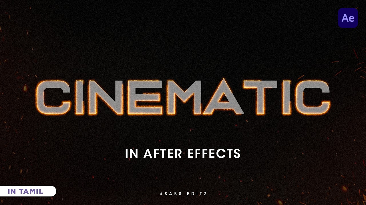 Cinematic Title Animation in After Effects in Tamil for beginners # ...