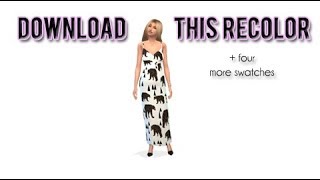 The Sims 4 Custom Content Download: Maxi Dress Recolor
