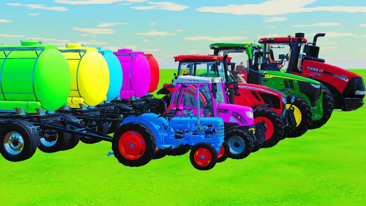 Mini To GIANT TRACTOR And TANKER VS PARKOUR Hard | Farming Simulator 22