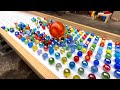 Marble Run ☆ HABA Slope &amp; Handmade Wooden DIY &amp; Marble &amp; Wooden Ball Slider &amp; Slow Motion Version